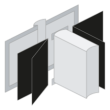 Schematische Darstellung eines Buchvorsatzes