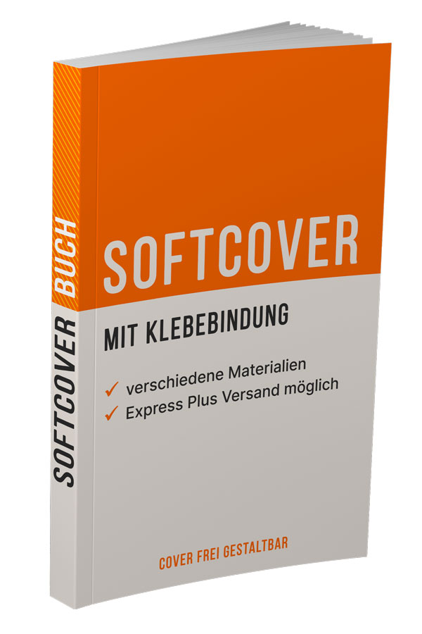 Softcoverbuch mit Klebebindung